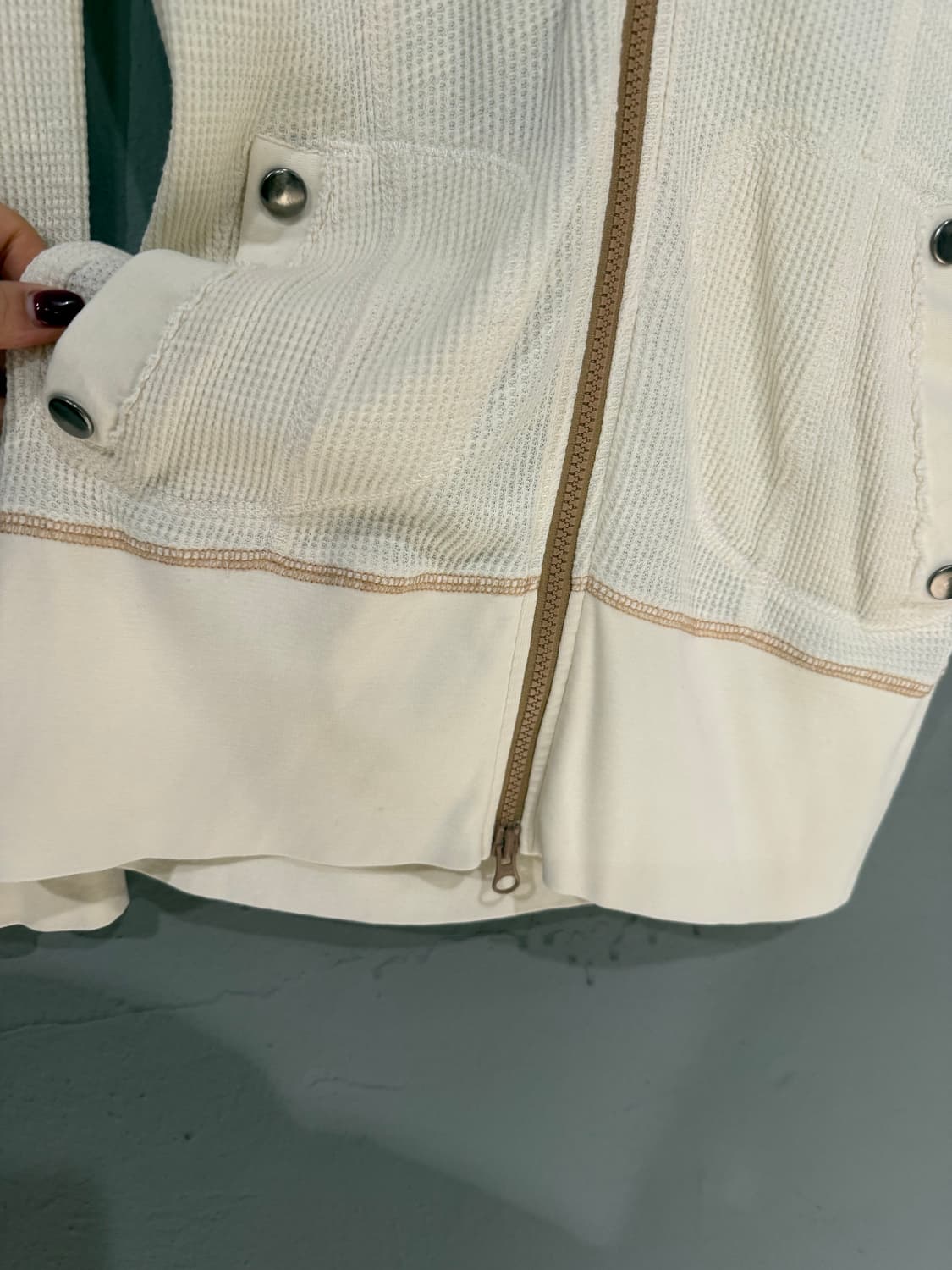 back number waffle 2-way hood zip-up 상품이미지7