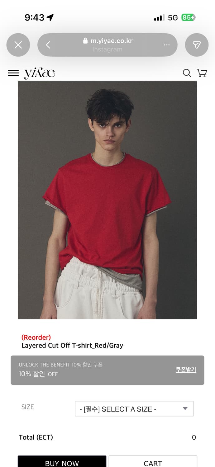 yiyae 레이어드 반팔/ 라지  상품이미지1