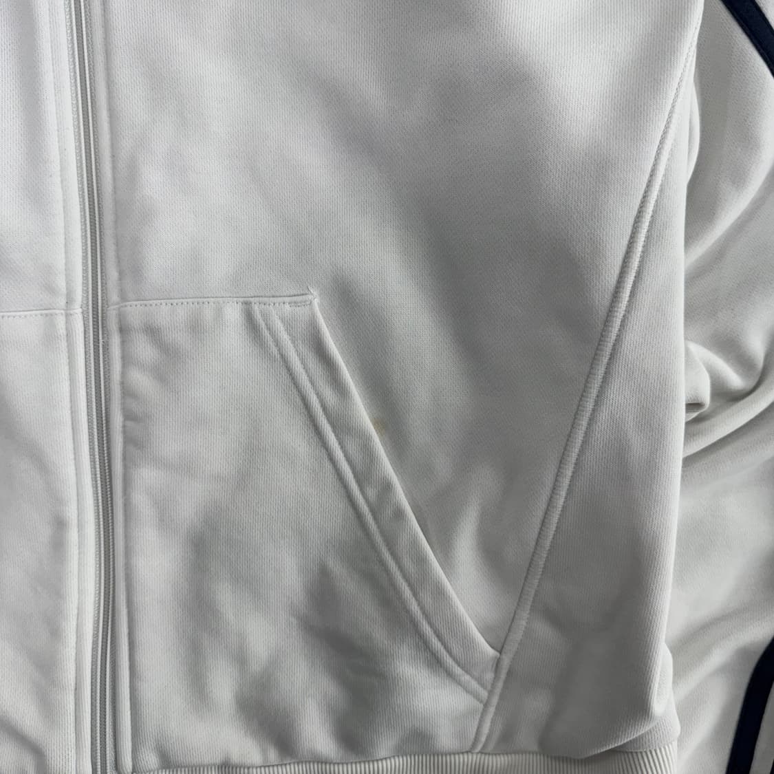 Adidas 아디다스 실버로고 네이비 트랙탑 화이트 후드집업 상품이미지7