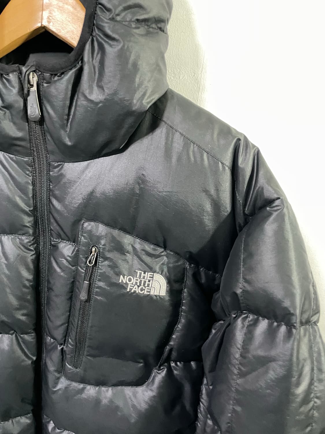 노스페이스 구스다운 퍼텍스 패딩 올블랙 700 XL 105사이즈 상품이미지3