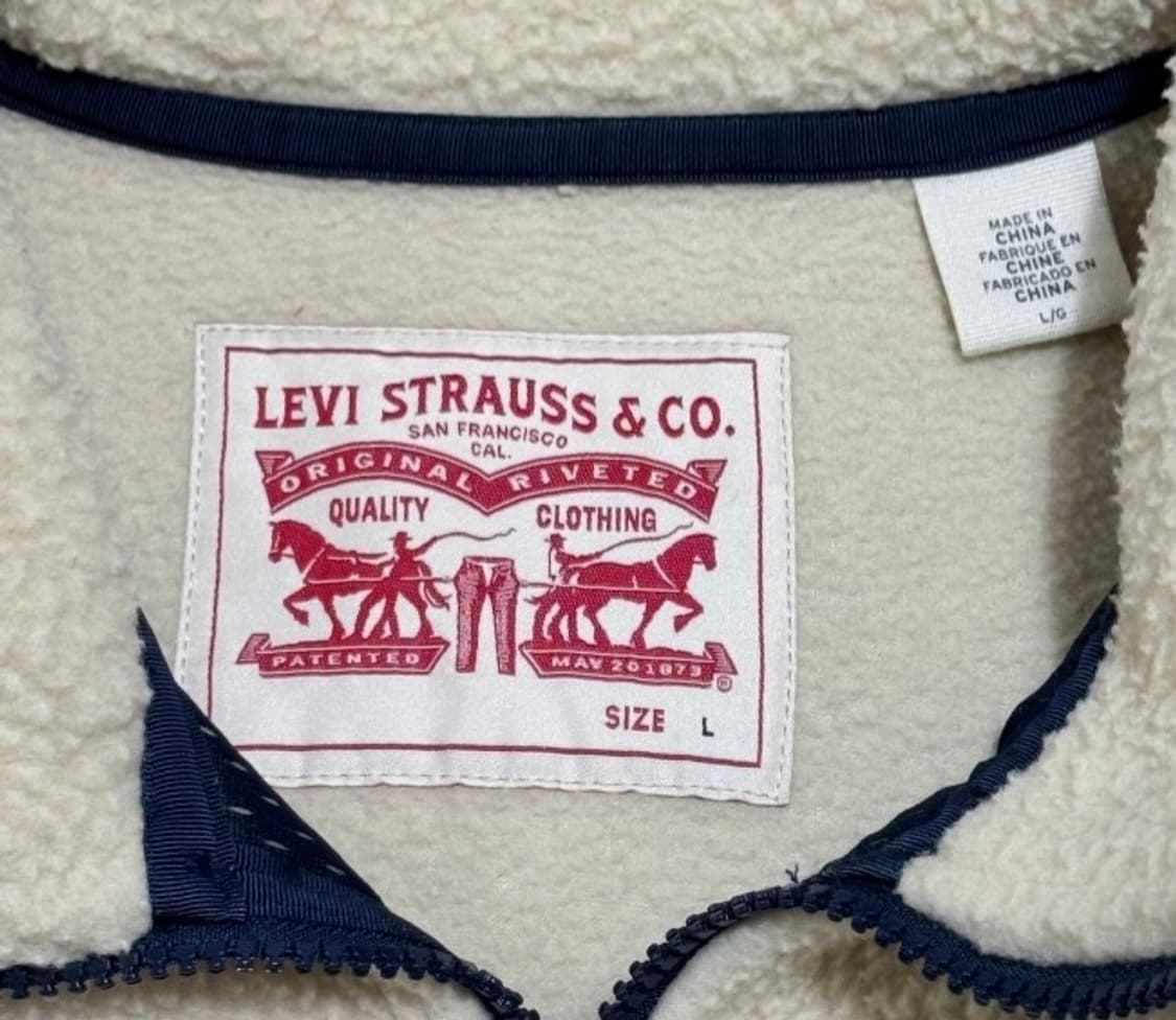 리바이스 아이보리 플리스 조끼 100/L 상품이미지3