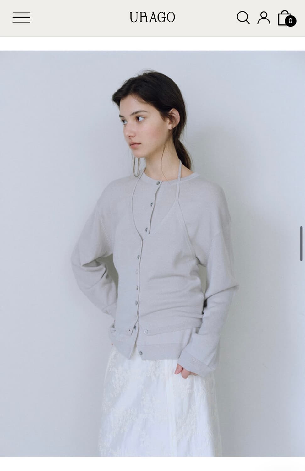 유라고 가디건 홀터넥세트  상품이미지2