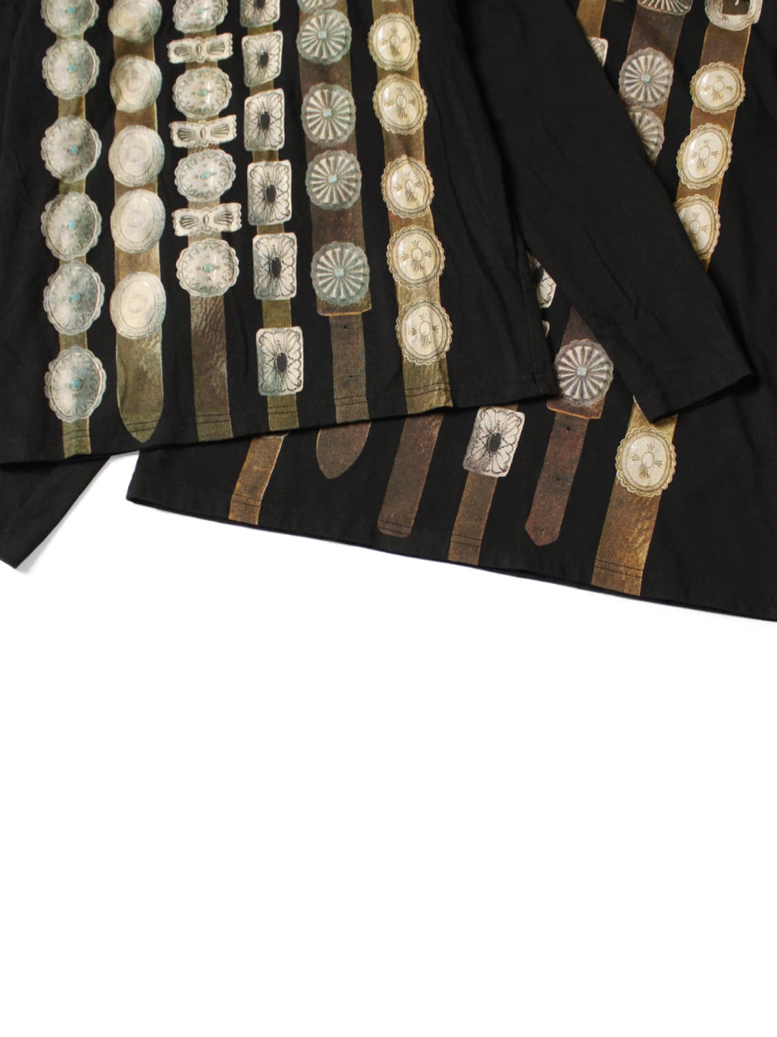 캐피탈 20 커튼 콘초 프린트 저지 크루 롱 티셔츠 블랙 3 상품이미지7