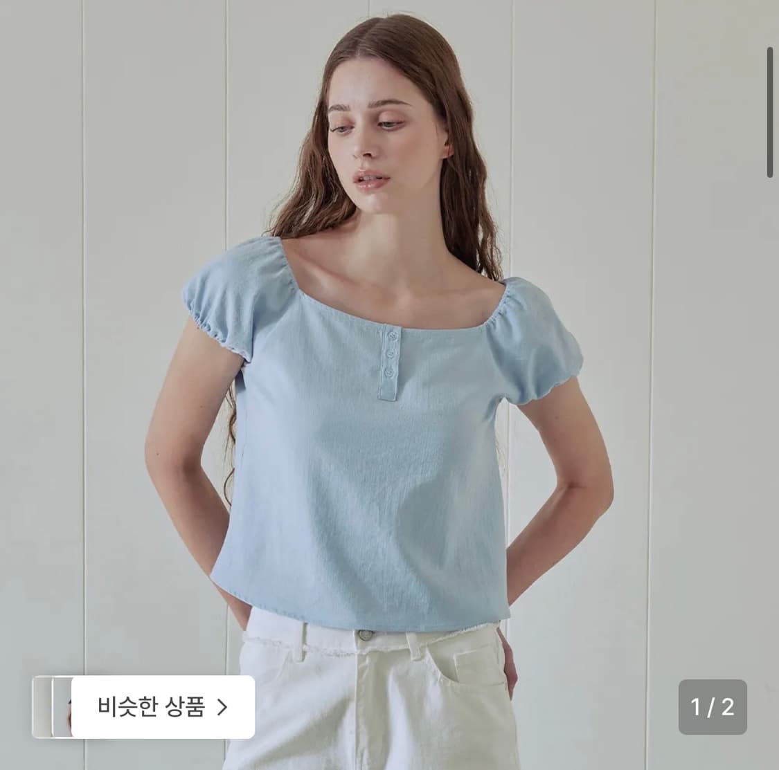 BUTTON UP PUFF BLOUSE 상품이미지3