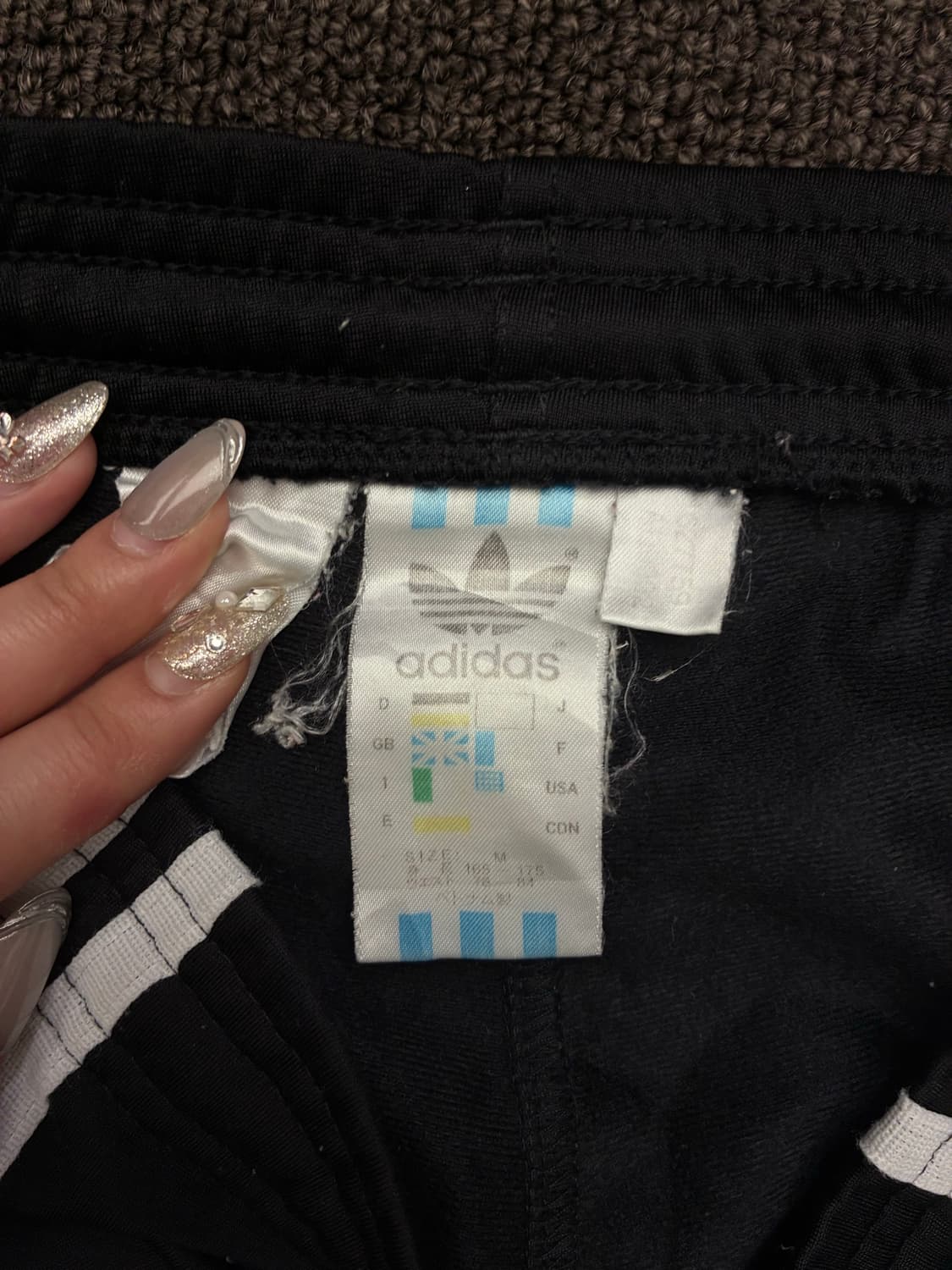 M)Adidas 빈티지 남성 블랙 트랙팬츠 상품이미지3
