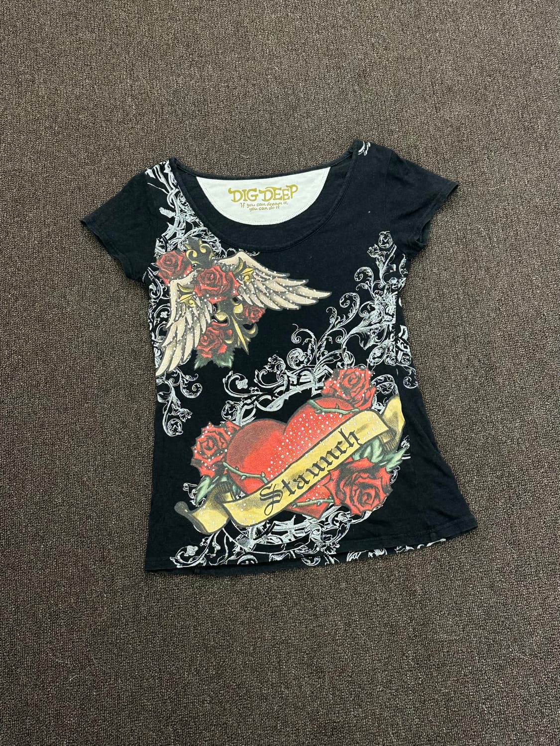 L)Dig Deep 빈티지 펑크 타투 프린팅 숏슬리브 상품이미지1