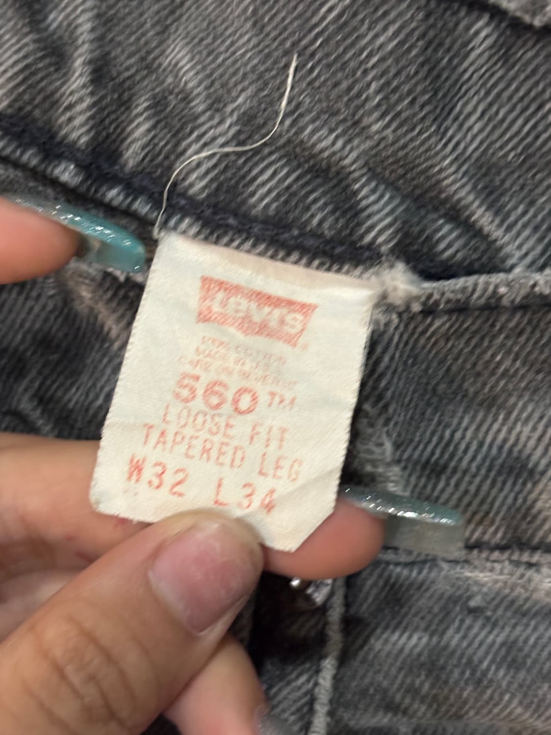 90's MADE IN USA 🇺🇸 리바이스 560 루즈핏 흑청 상품이미지9