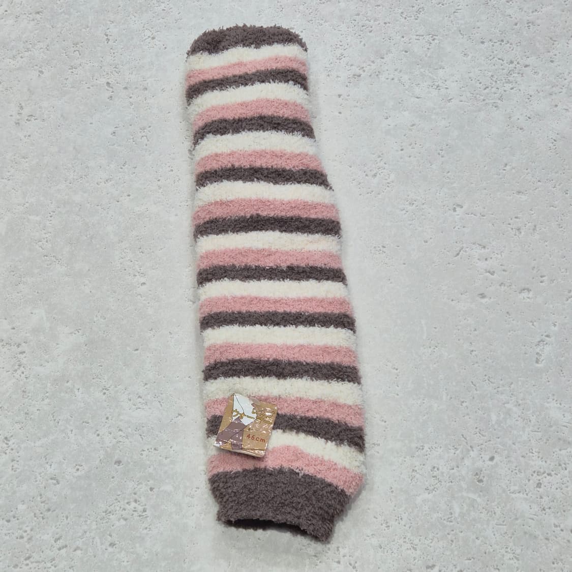 핑크 보아 스트라이프 실내용 레그워머 상품이미지1