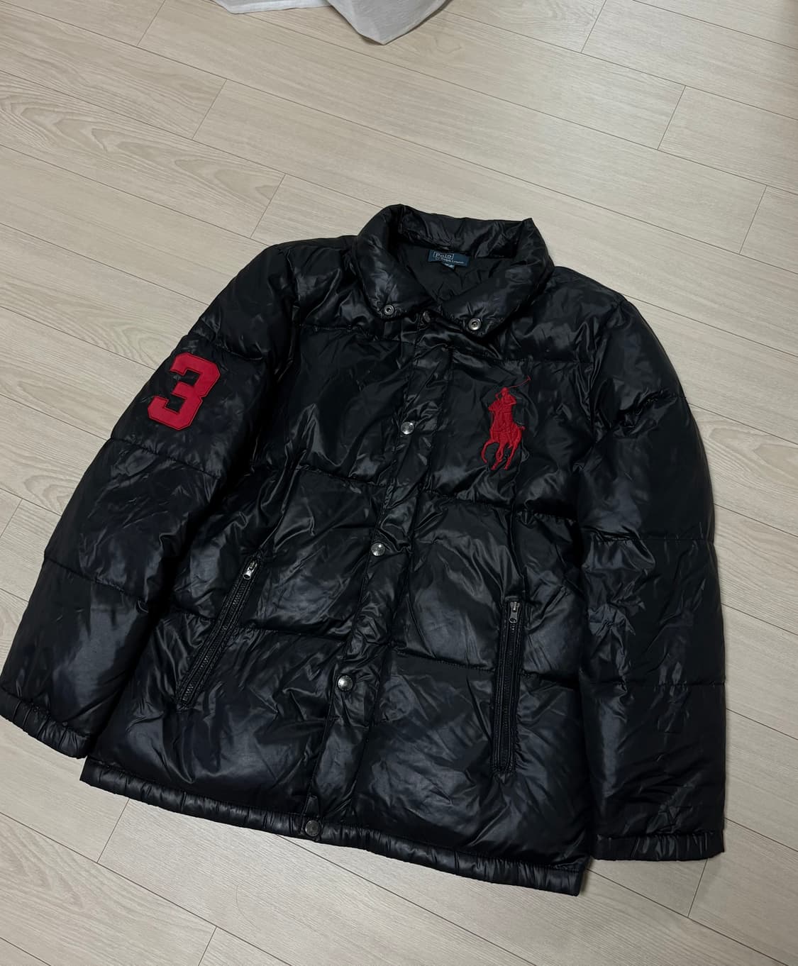 폴로 랄프로렌 유광패딩, 레드포니 오리털 패딩 M 상품이미지1