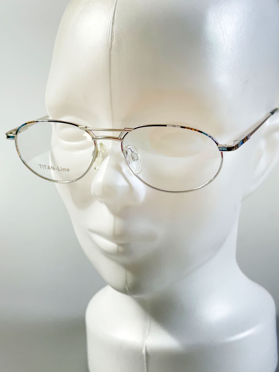 90s 독일제 TITAN LINE 티타늄 실버 오벌 메탈 빈티지 안경 상품이미지8