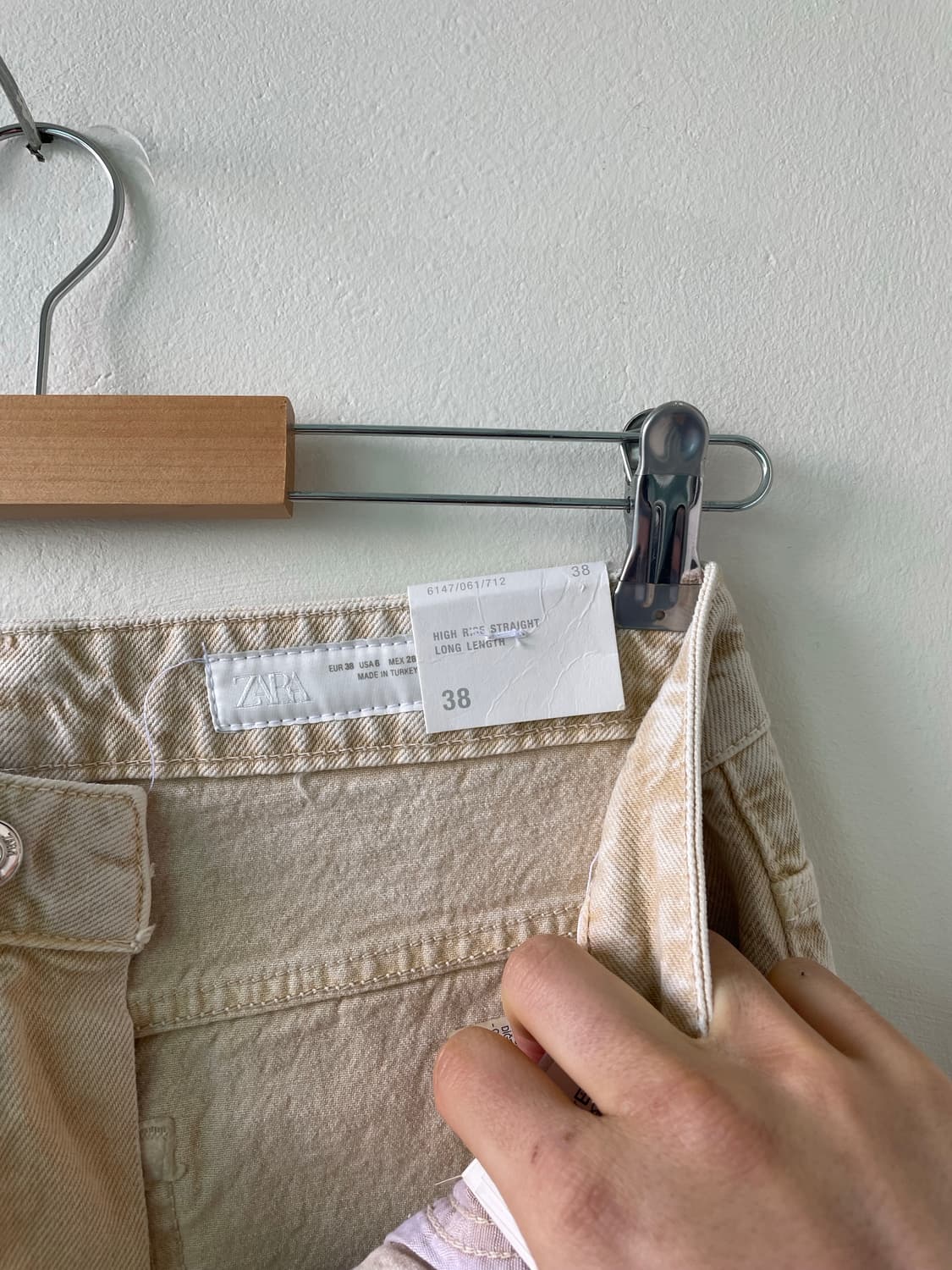 자라 우먼 베이지 워시드 데님 38 상품이미지6