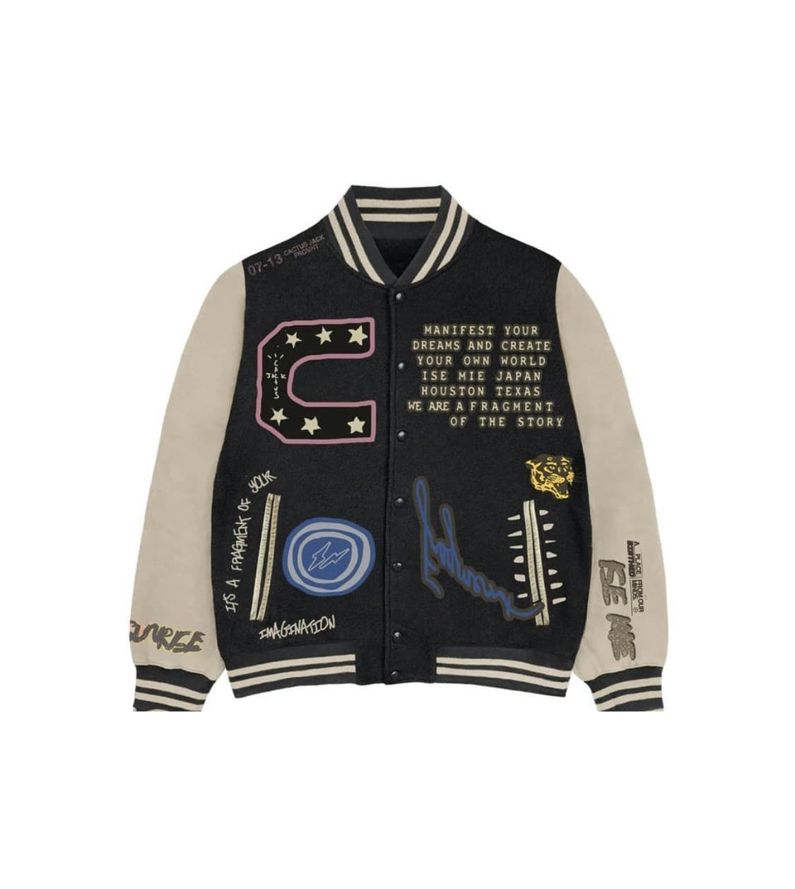 L / 트래비스 스캇 X 프라그먼트 캑터스 잭 바시티 자켓 상품이미지1
