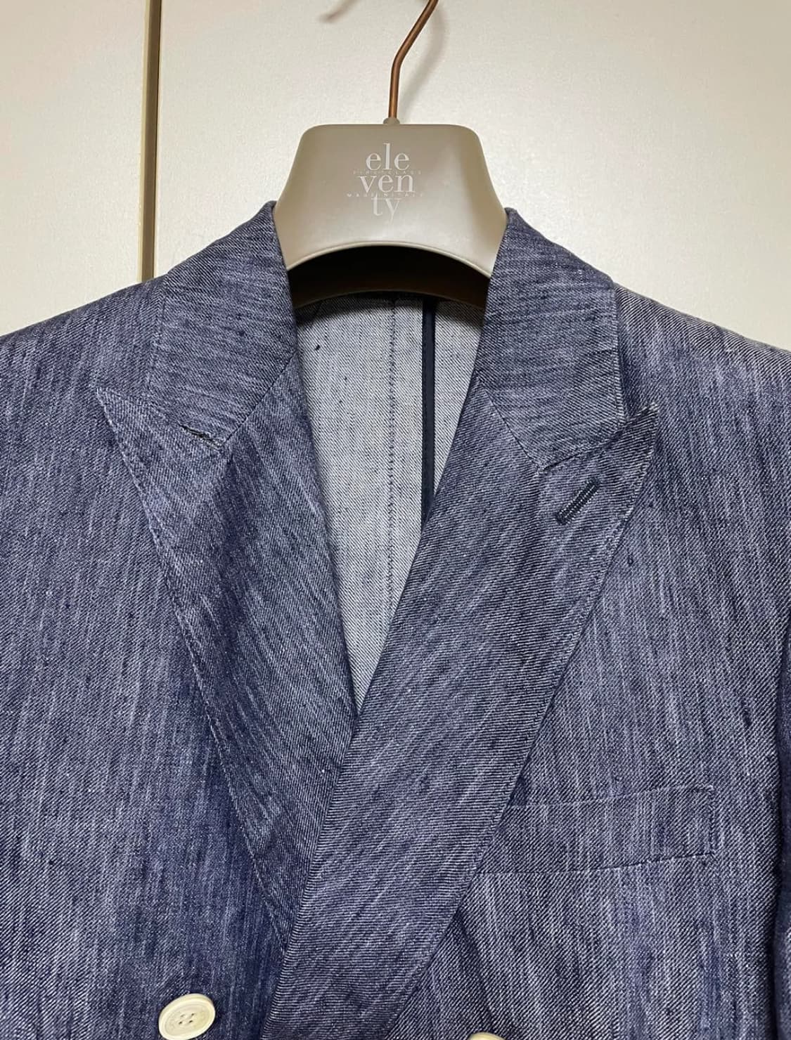 Eleventy 남성 100%마 원단 더블 자켓 46사이즈 상품이미지2