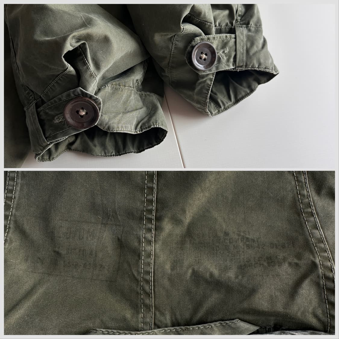 50s 미군 M-51 피쉬테일 파카 쉘+울파일 라이너 M 크라운지퍼 상품이미지4