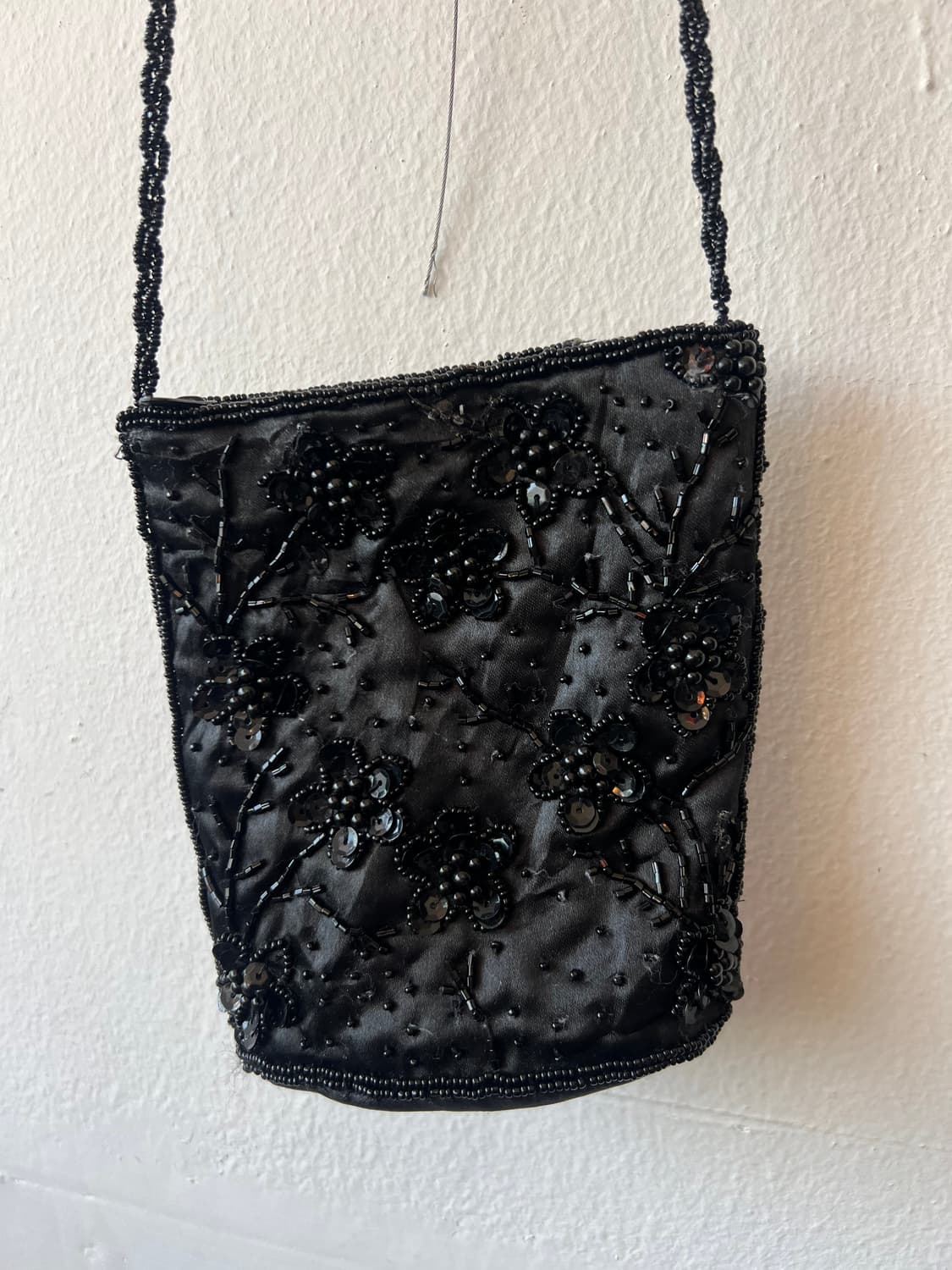 일본수입 핸드메이드 비즈공예 블랙 크로스백 미니백 상품이미지1