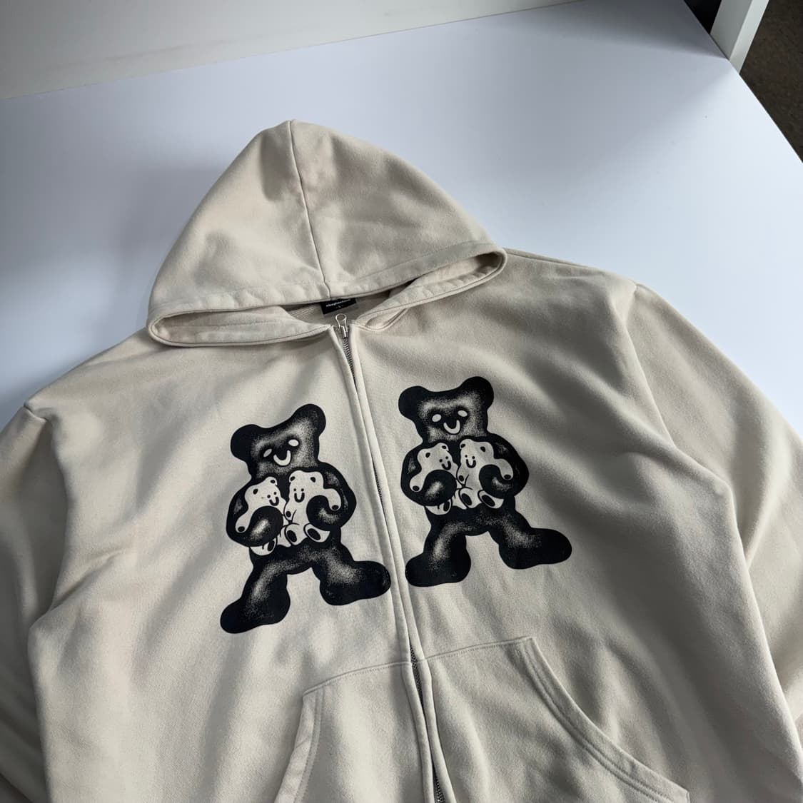 Niceghostclub 나이스고스트클럽 아이보리 후드집업 상품이미지4