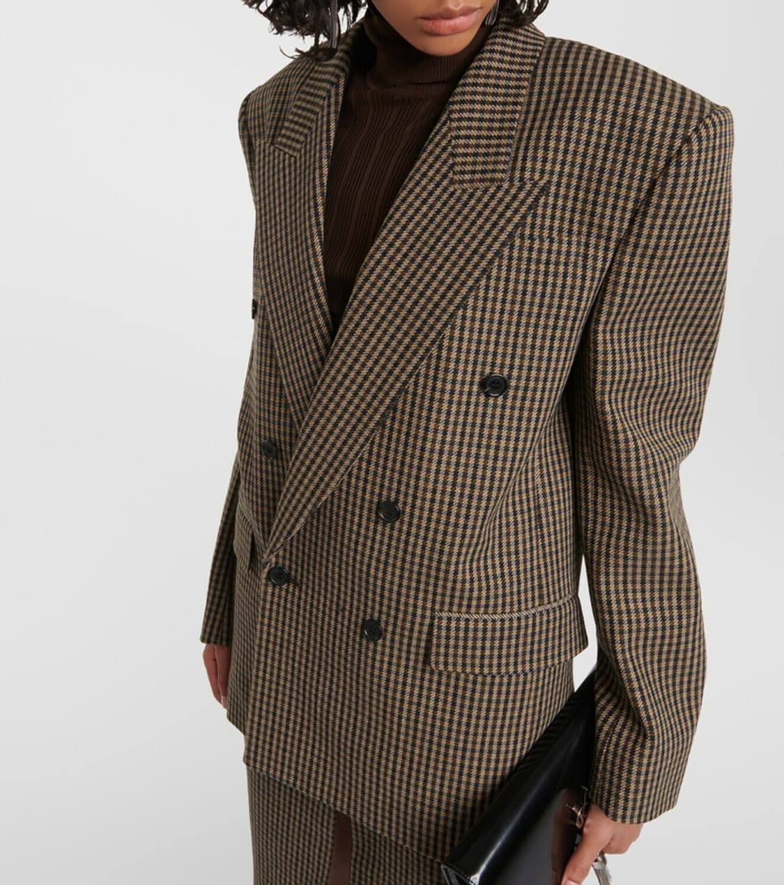 [블랙핑크 로제님 착용] 생로랑 24AW 비슈 체크 자켓 상품이미지3