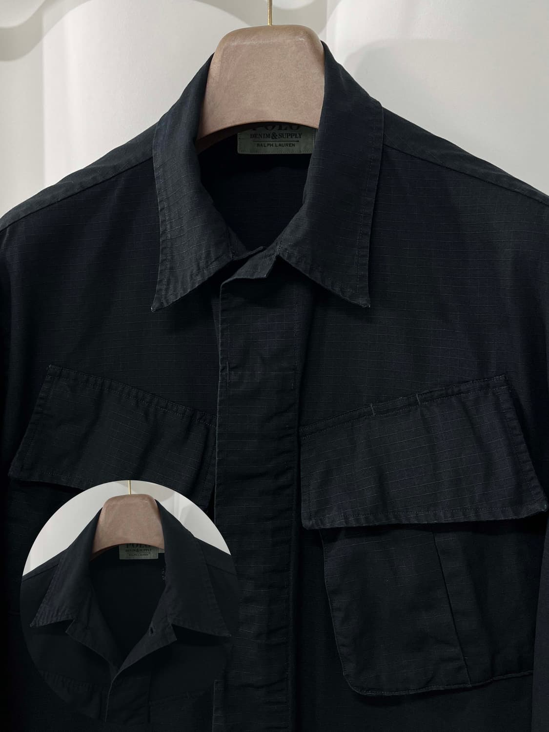 폴로 랄프로렌 퍼티그 립스탑 블랙 워시드 유틸리티 자켓 상품이미지6