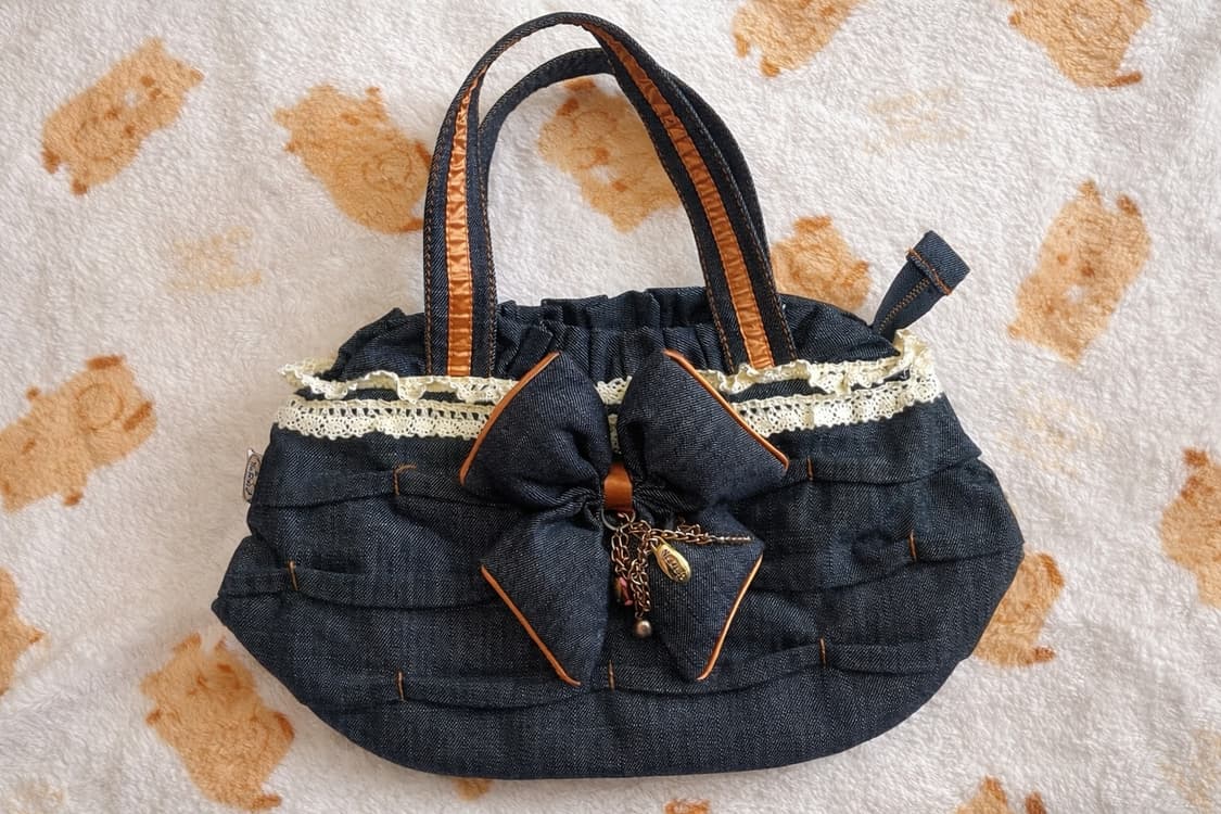 모리걸 빈티지 레이스 리본 토트백 👜🎀 상품이미지1