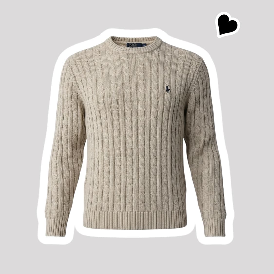 폴로 랄프로렌 오트밀 꽈배기 니트 상품이미지1