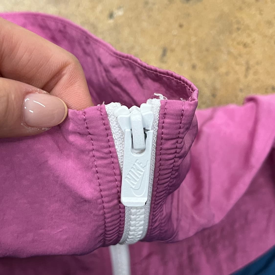 [정품/XL] 나이키 바람막이 핑크 네이비 화이트 b8 상품이미지8