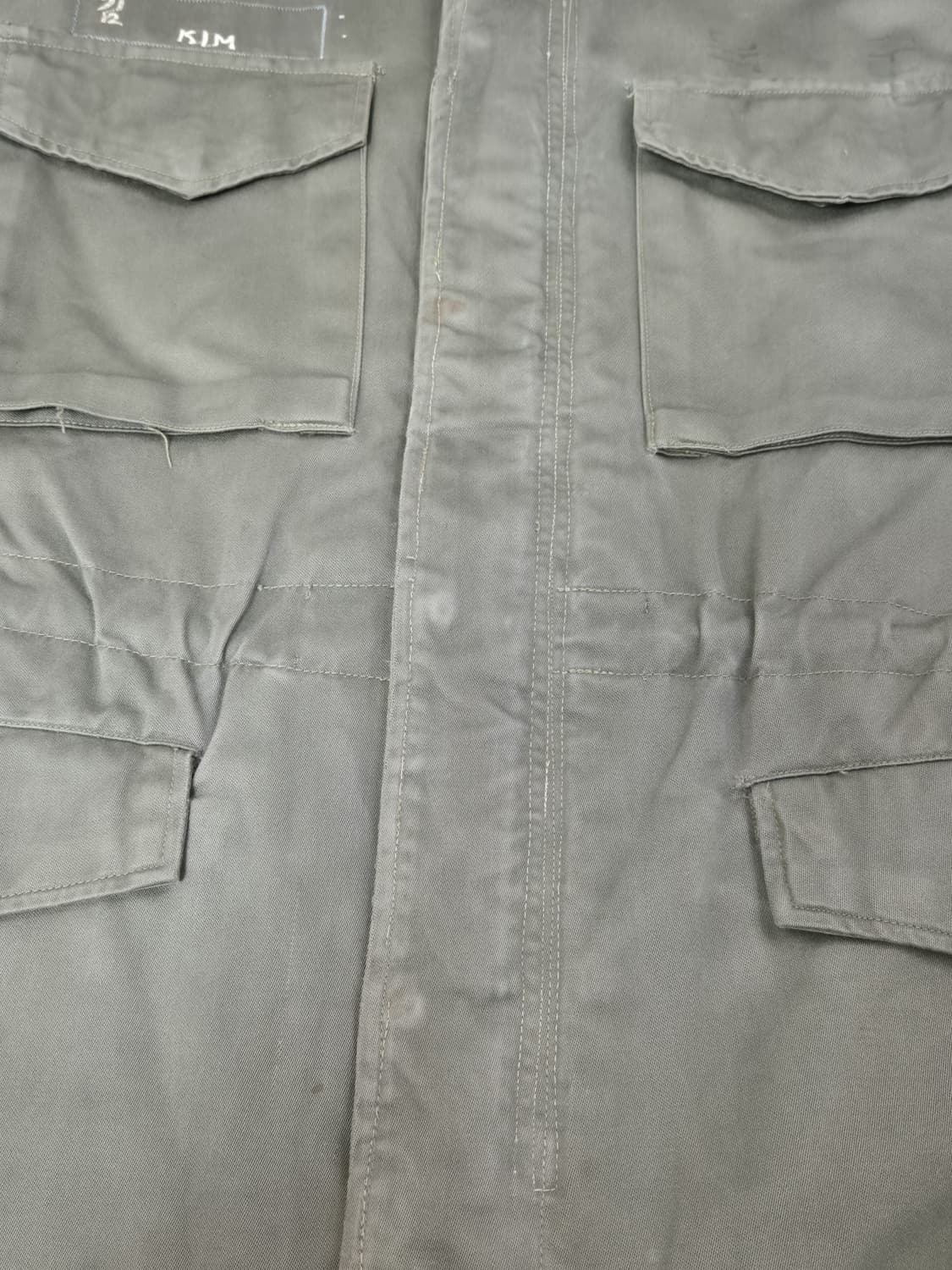 육군 구형 70년대 민무늬 야전상의 전투복 상의 자켓 (M) 상품이미지5