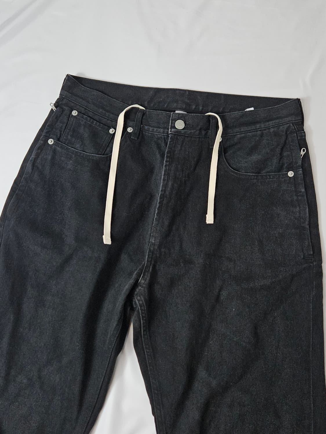 softur 소프터 흑청 데님팬츠 블랙 진 스트링 L 상품이미지2