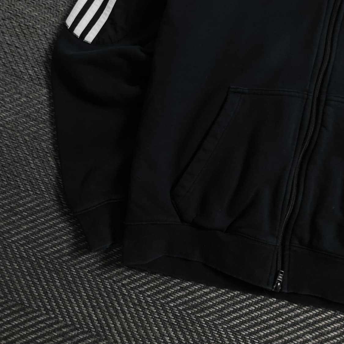 아디다스 트레포일 트랙 스웻 후드집업 블랙y 4114 상품이미지4