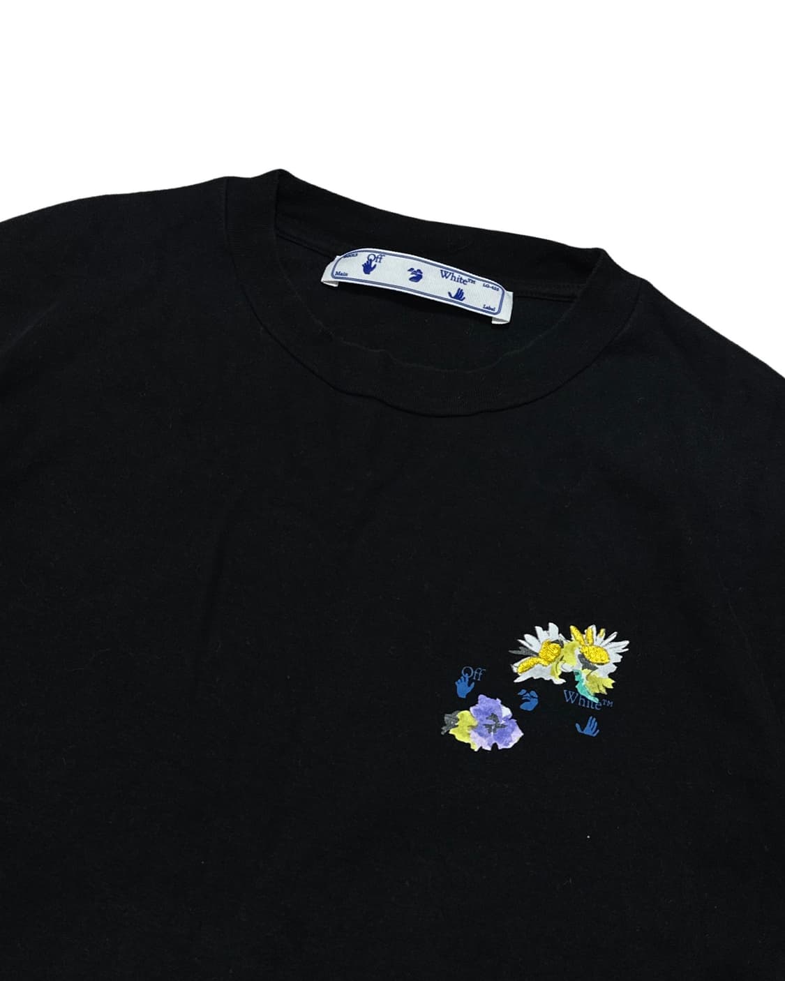 오프화이트 플라워 애로우 블랙 반팔티 상품이미지4