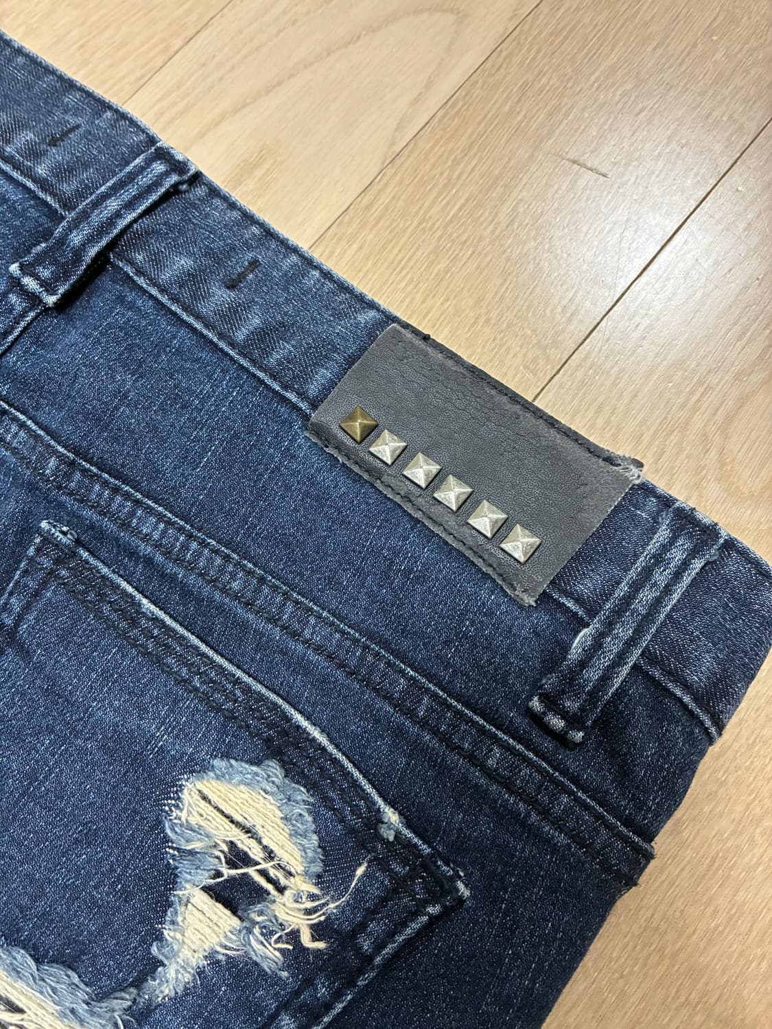 Selvage 디스트레스드 스키니진 펑크 락시크 상품이미지7