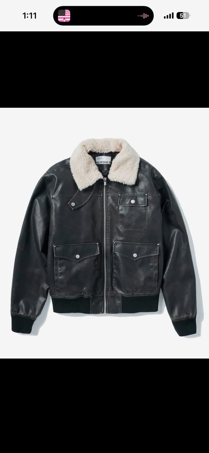 슈퍼서브 A2 레더자켓 M 착샷있음 상품이미지1