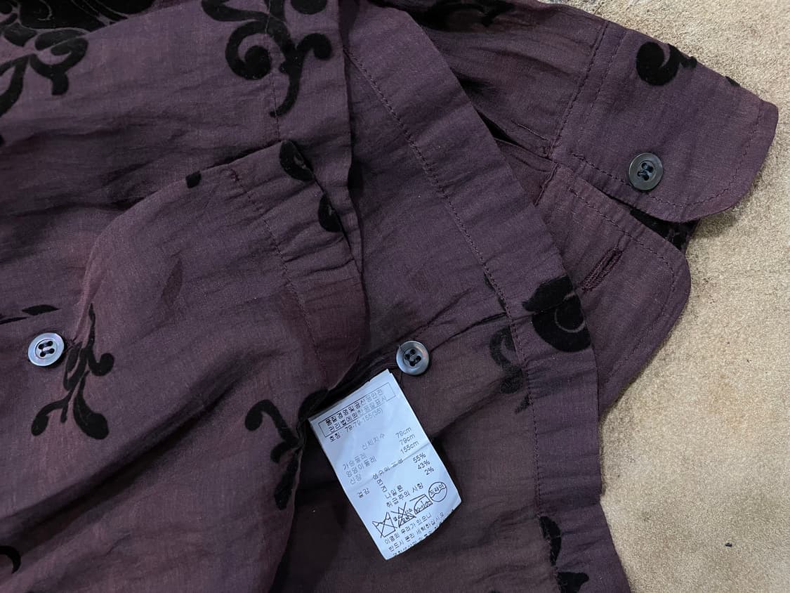 드리스반 노튼/딥버건디 실크혼방 셔츠(55) 상품이미지5