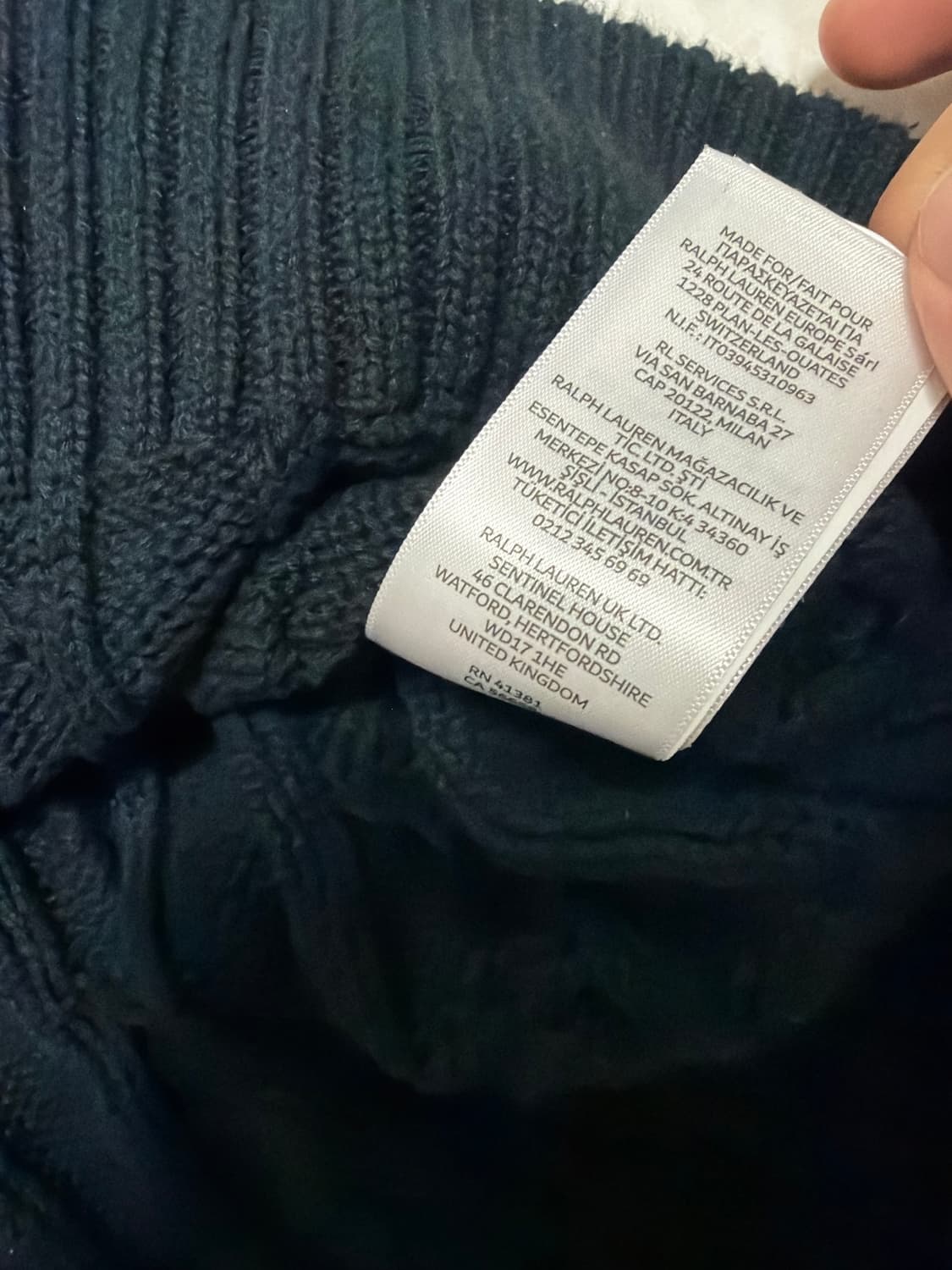 (정품)폴로 반집업 니트 상품이미지2