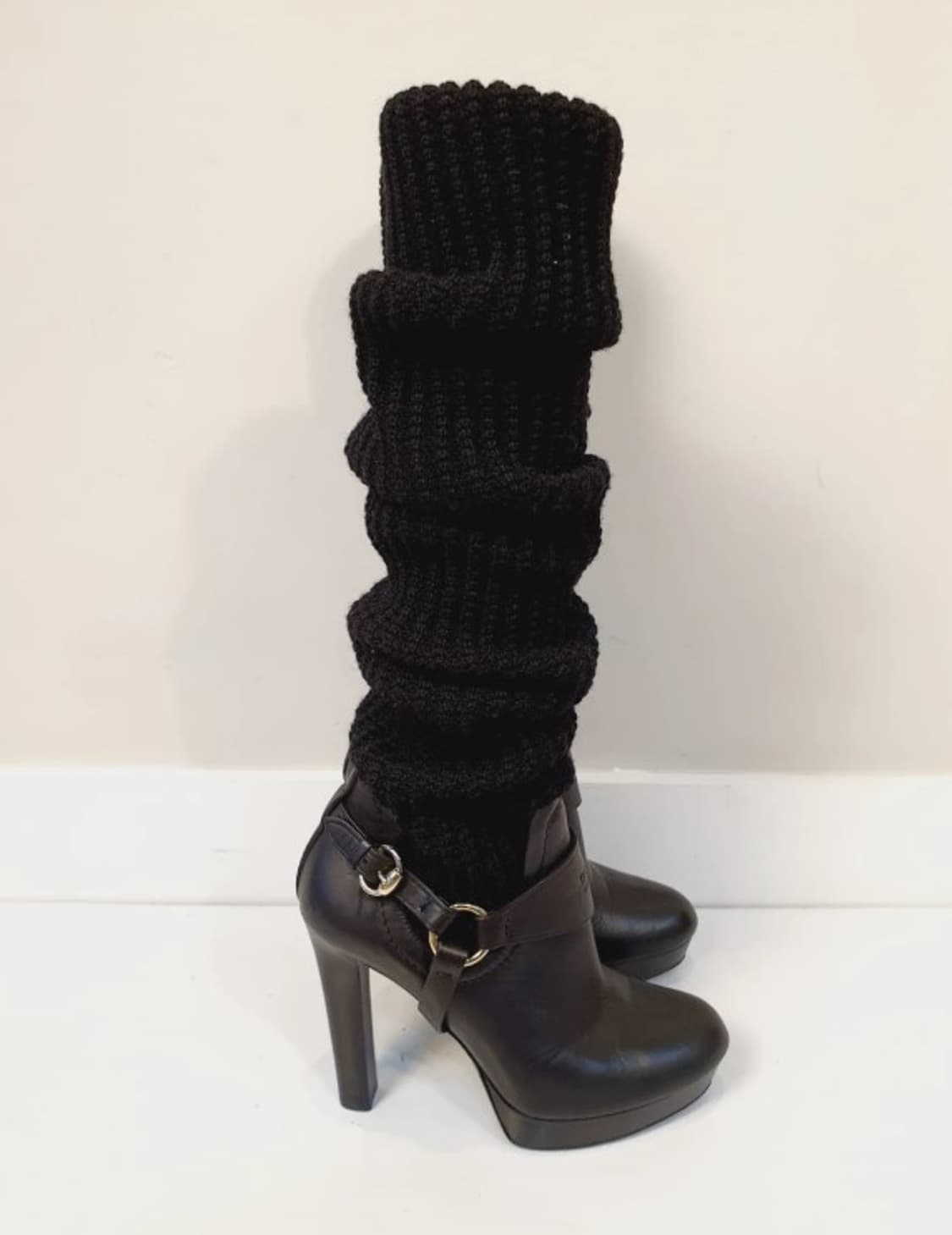 구찌 한정판 오버니 니트 콤비 부츠 Size 36 1/2 (거의 새상품) 상품이미지3