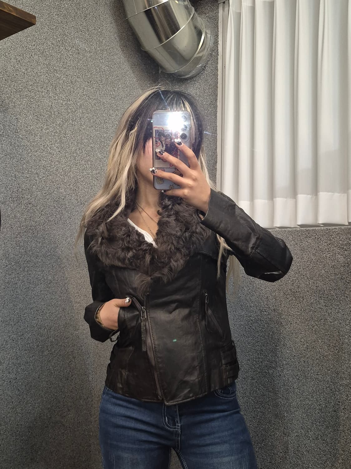 VINTAGE BROWN LEATHER JACKET  상품이미지1