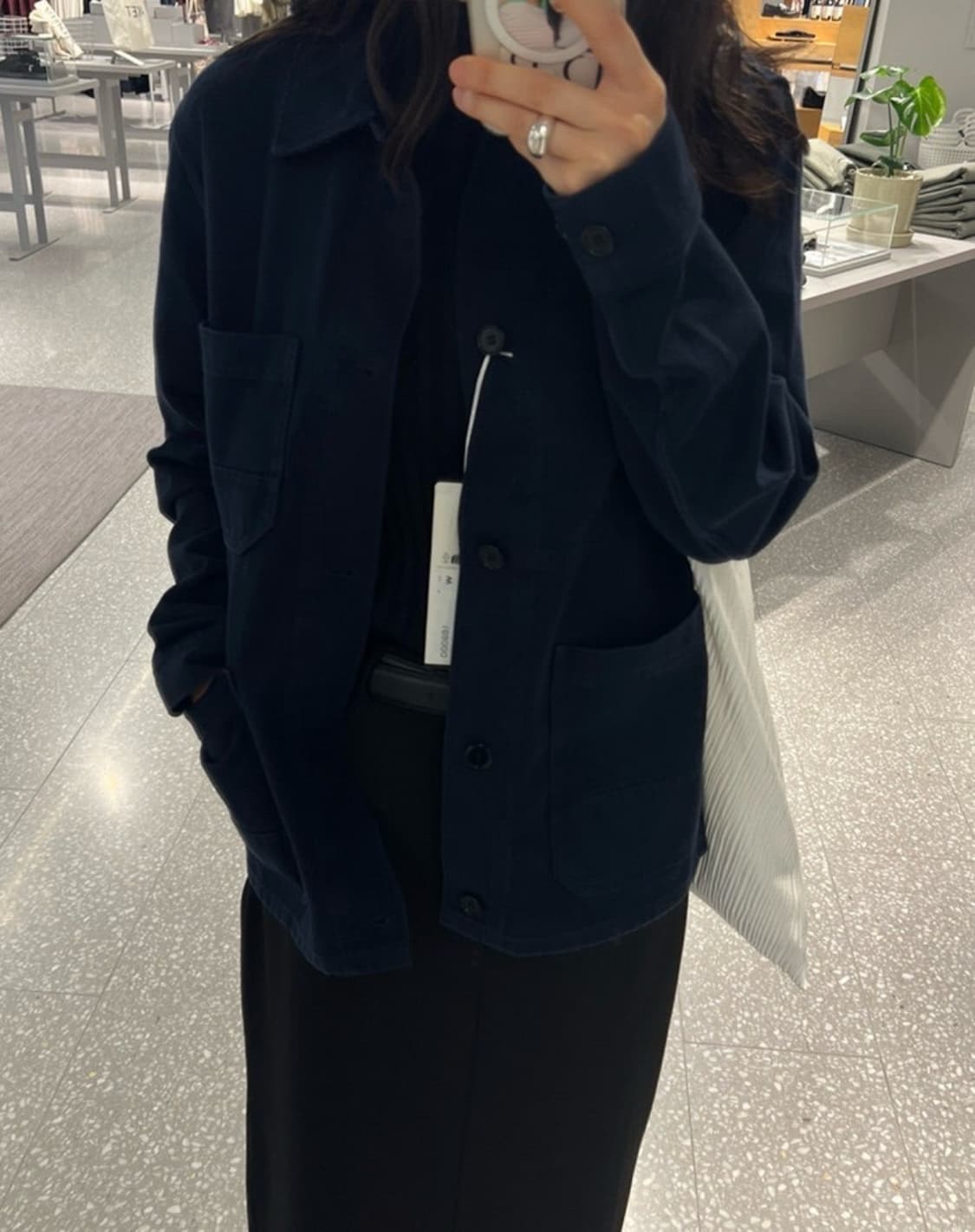 아르켓 오버다이드 트윌 오버 셔츠 네이비 상품이미지2