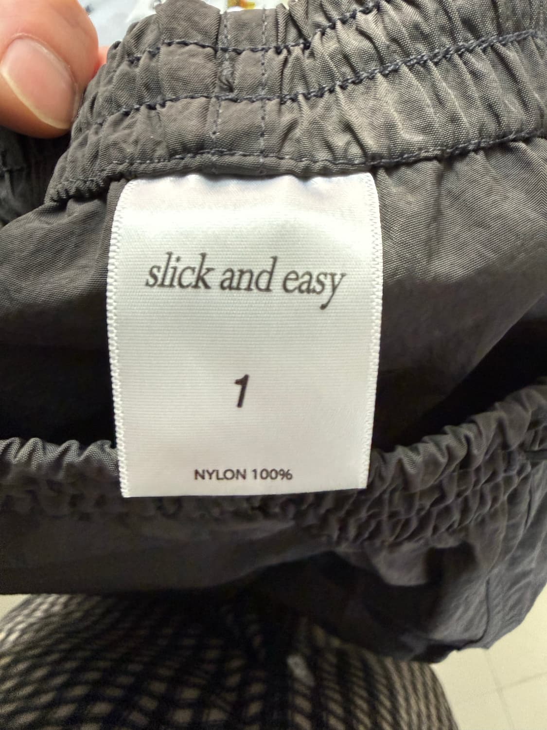 Slick and easy 나일론 바지 사이즈 1 차콜 상품이미지3