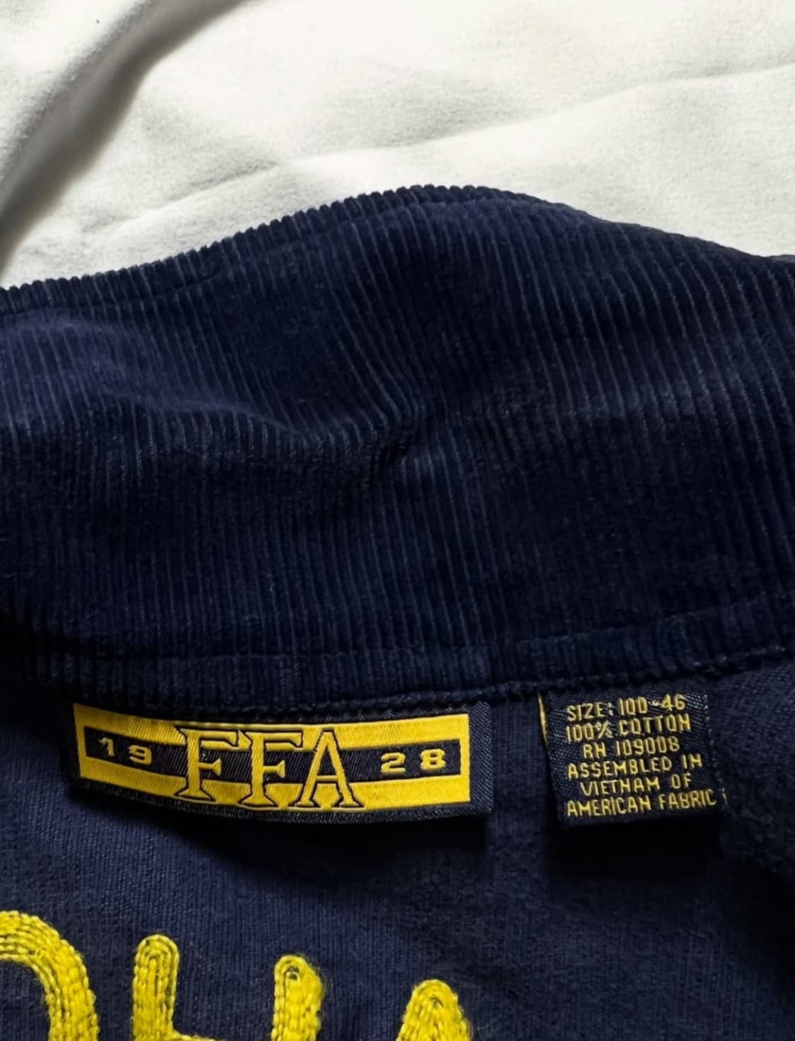 빈티지 라인 FFA 코듀로이 블루종 자켓 판매합니당(황금사이즈) L-XL 상품이미지3