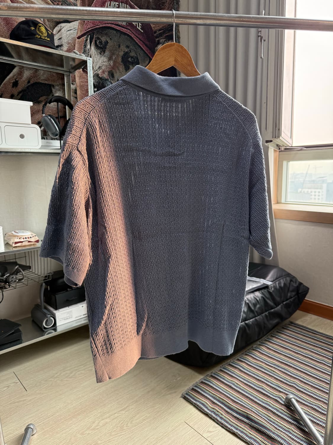 인사일런스 카라 반팔 니트 상품이미지2