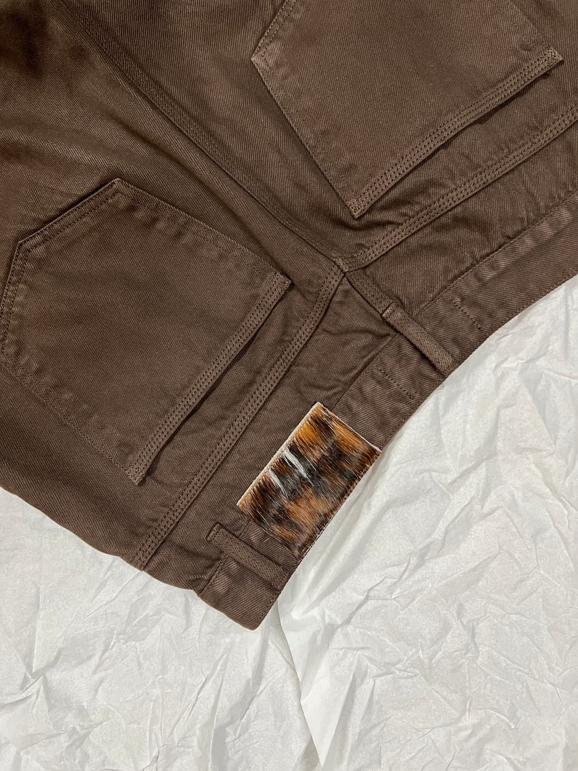 STU 플레어 데님팬츠 브라운 M 상품이미지3