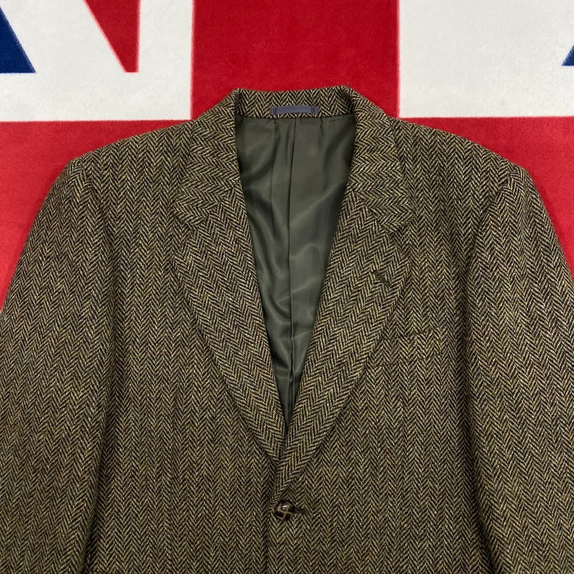 빈티지 헤리스트위드 헤링본 블레이저 실측 95-100 상품이미지3