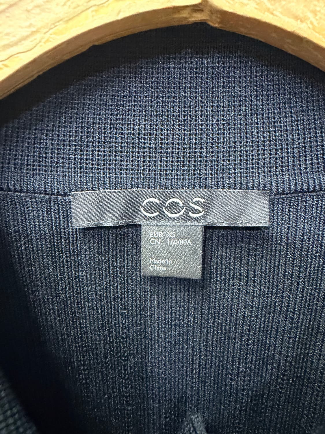 정품) COS 코스 블랙 골지 가디건 XS 상품이미지7