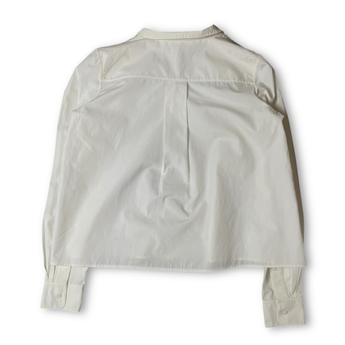 끌로에 화이트 블랙 스퀘어 포인트 긴팔 셔츠 상품이미지2