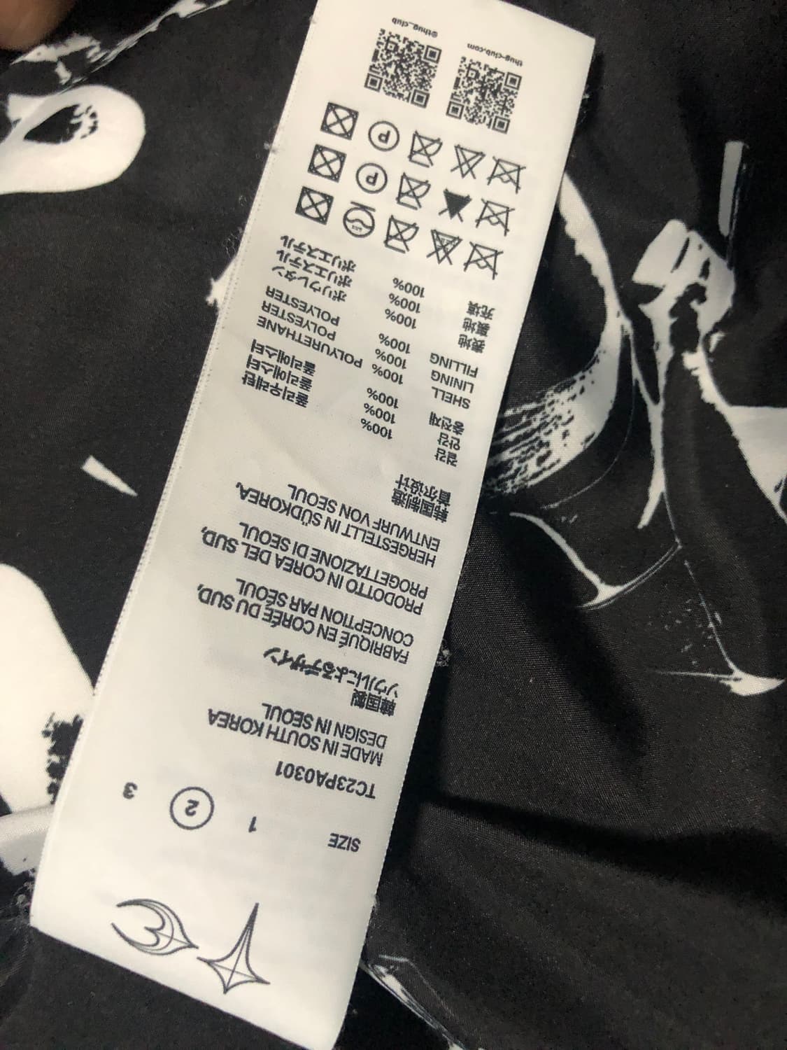 Thug club 래더패딩 화이트 상품이미지4