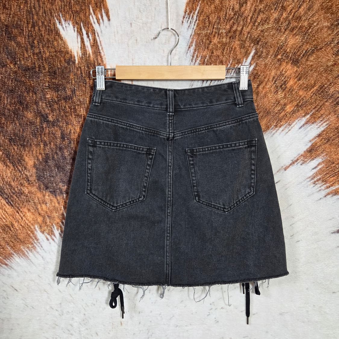 일본 gu 그레이 아일렛 펑크 미니 스커트 상품이미지4