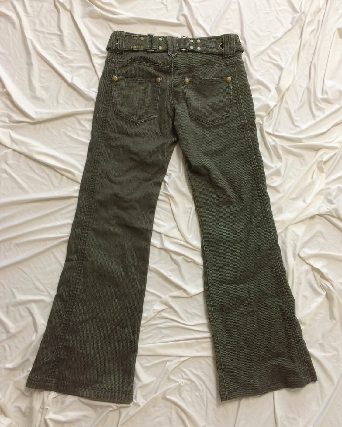 Vintage 로우라이즈 벨트 부츠컷 팬츠 상품이미지2