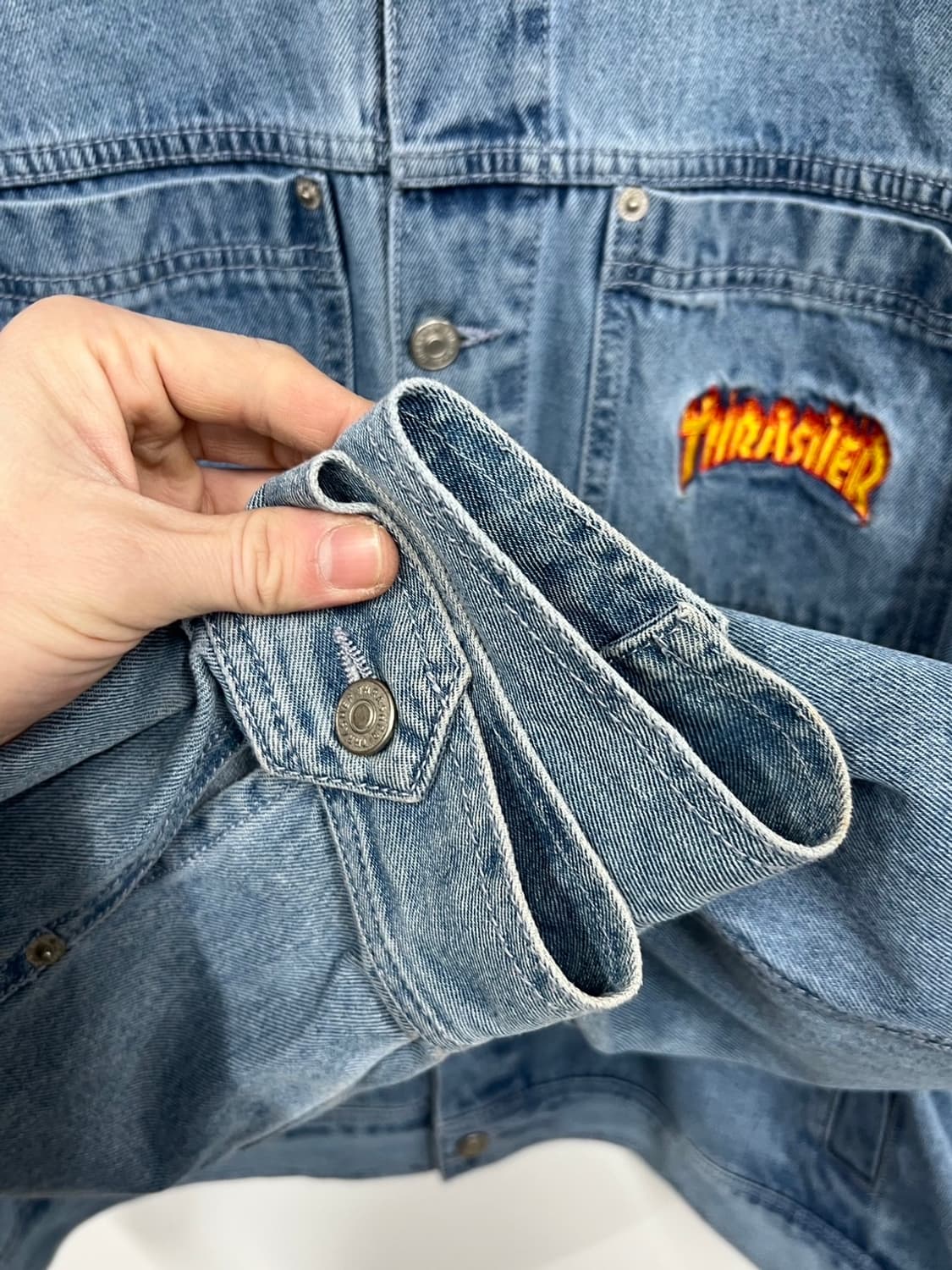 트레셔 플레임 트러커 데님 청자켓 상품이미지4