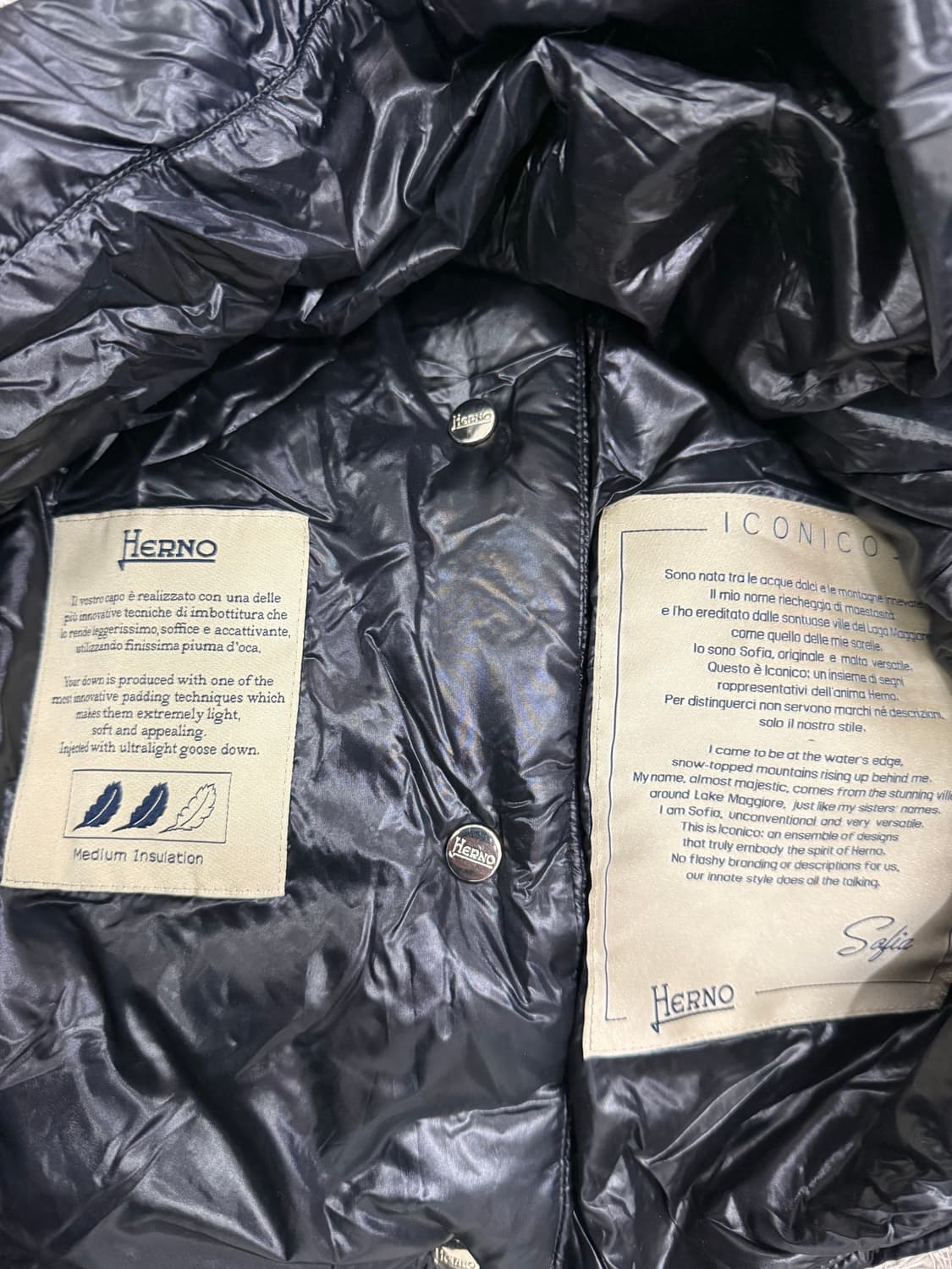 에르노 구스다운 숏 경량패딩 여성40 상태좋음 상품이미지6