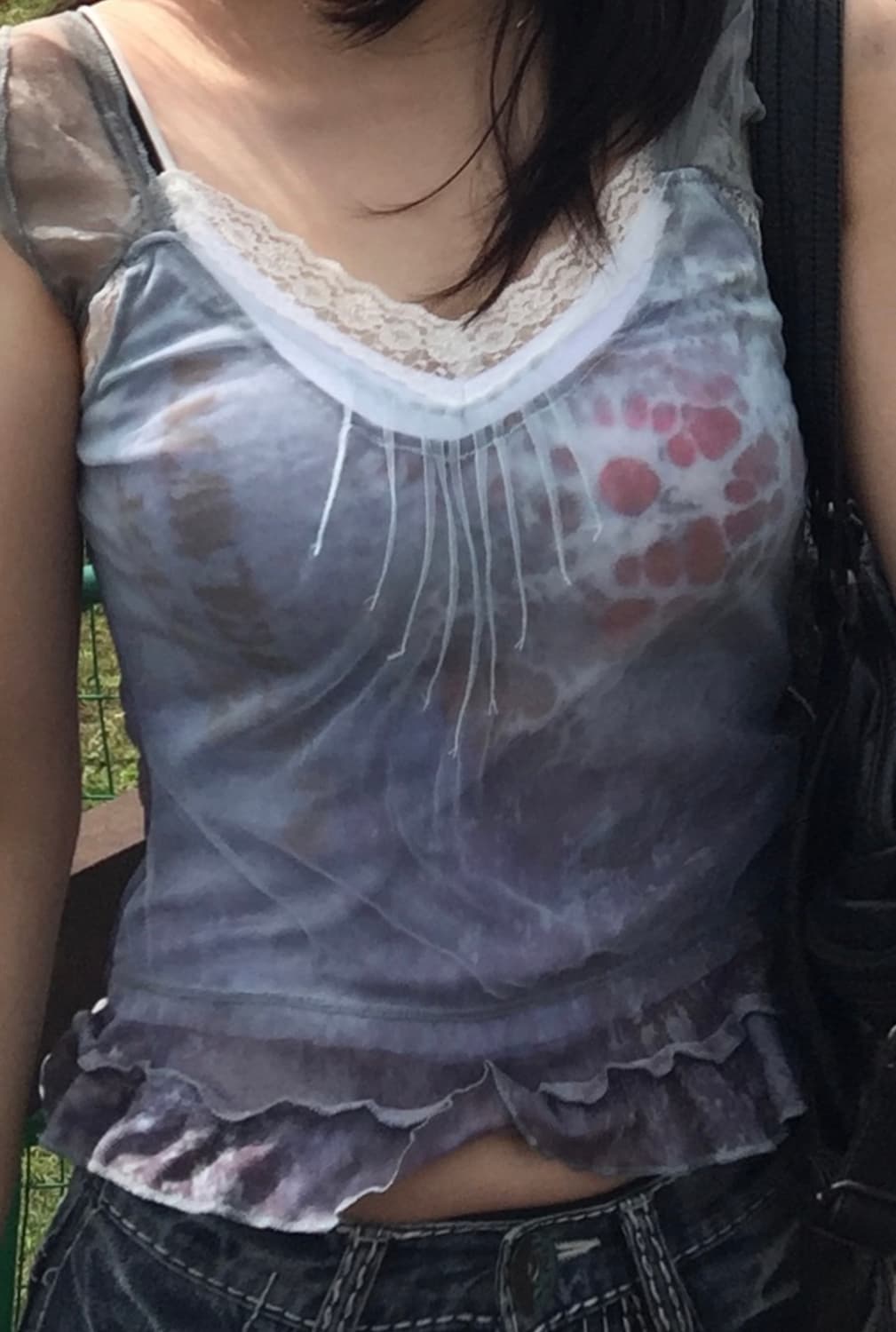 핀터깔))) 페어리 프릴 시스루 나시 상품이미지2