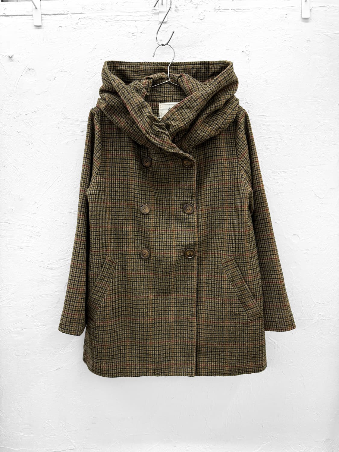 as know as 체크 후드 코트 상품이미지1